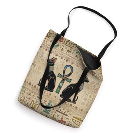 Egyptian Cats and ankh cross Tote Bag