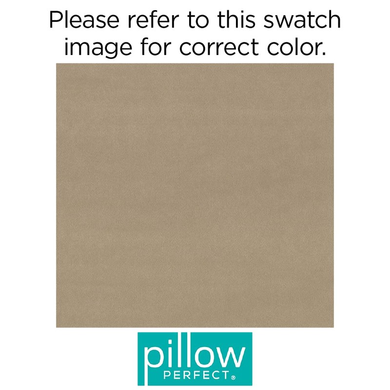 Pillow Perfect Pompeii Solid Indoor/Outdoor Wicker Patio Sofa/Swing Cushion Tufted,