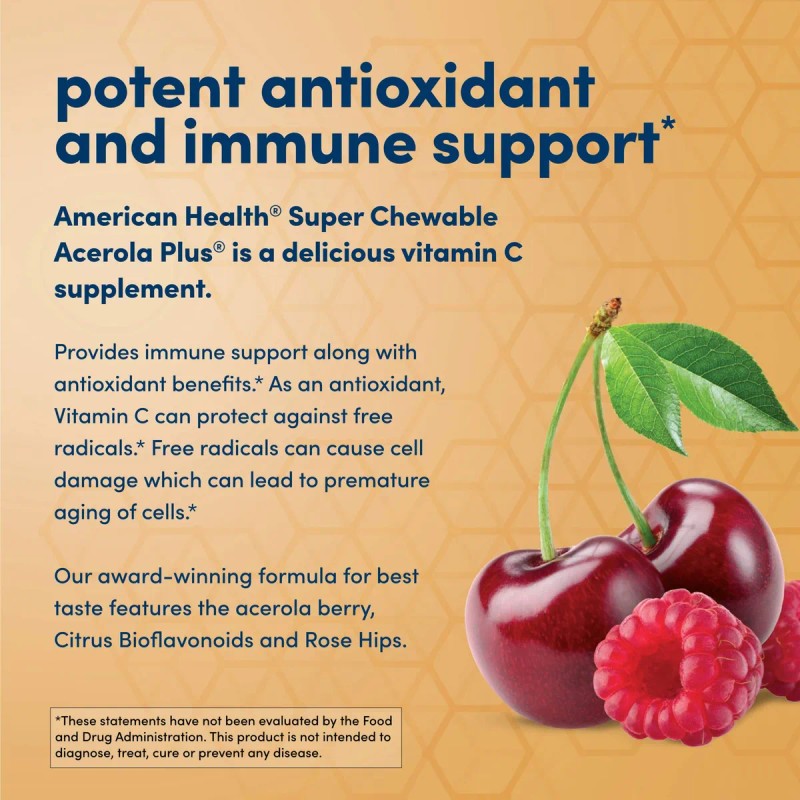 Obleas Masticables American Health Super Acerola Plus Vitami