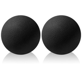 Gemtte Set of 2 Fascia Balls, Small Set, Massage Balls for Back, Spine, Feet, Hands, Massage Trigger Point Ball for Yoga, Myofascial Relaxation, Muscle Relaxation (Black)