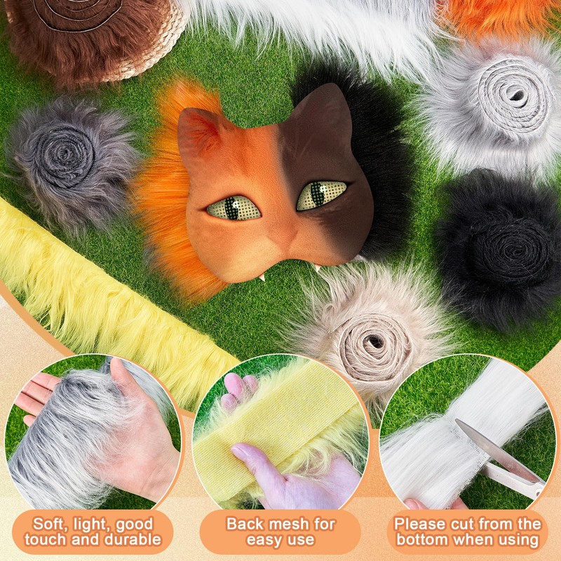 Seenelling 33 Pcs DIY Therian Mask Material Kit Including Felt