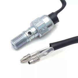 XHT Brake Light Banjo Bolt W/Pressure Switch 3/8" x 24 Single Bleed For Harley