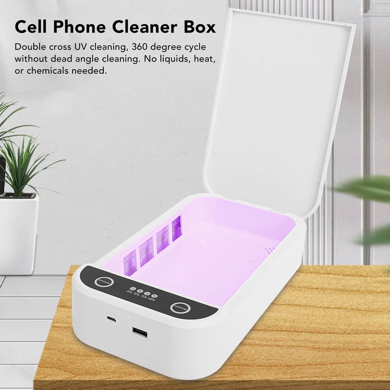 Cell Phone Cleaner Box UVC Light Cleaner Box Multifunctional Cleaner