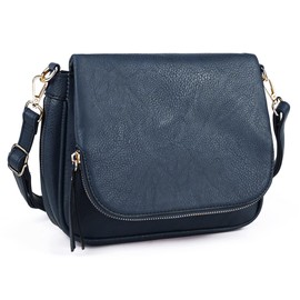 GLITZALL Small Crossbody Bag for Women PU Leather Over the Shoulder Purses and Flap Cross Body Handbags Multi Pockets