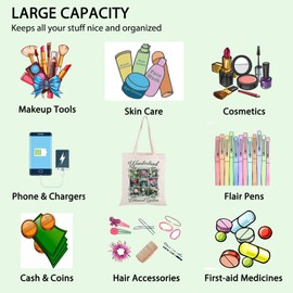 Alice Inspired Gift Wonderland Botanical Gardens Tote Bag Talking Flowers Gift Family Vacation Gift Alice Flower Gift (Wonderland Gardens CA)