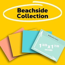 Post-it Mini notas, 3,8 x 5,08 cm, 24 almohadillas, notas adhesivas favoritas de Estados Unidos, colección Marsella, colores pastel (rosa, menta, amarillo), reciclable (653-24APVAD)