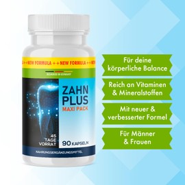 Zahn Plus - for Teeth and Gums - 90 Capsules Contents per Tin 1x