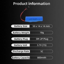 3.7V 800mah 5C Li-ion Battery SM-2P Plug with USB Chargers for Double Sided RC Stunt Car Tumbling Amphibious RC Car