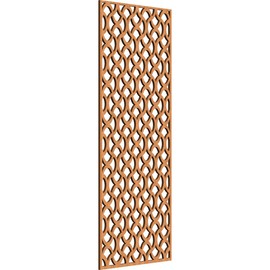 Ekena Millwork WALW16X40X0250RSTCH Resort Decorative Fretwork Wood Wall Panels, 15 3/8"W x 39 3/8"H, Cherry