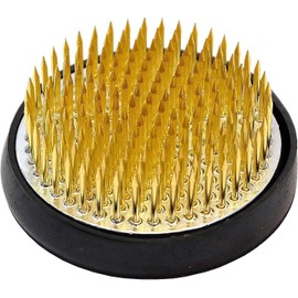 JapanBargain 2297, Japanese Ikebana Kenzan Flower Frog for Flower Arrangements Brass Floral Arranging Pin Needle Holder, Made in Japan, 2-7/8 inch Diameter