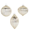 Raz Imports 2023 Holiday Cheers 4" Silver Glitter Ribbed Ornament,
