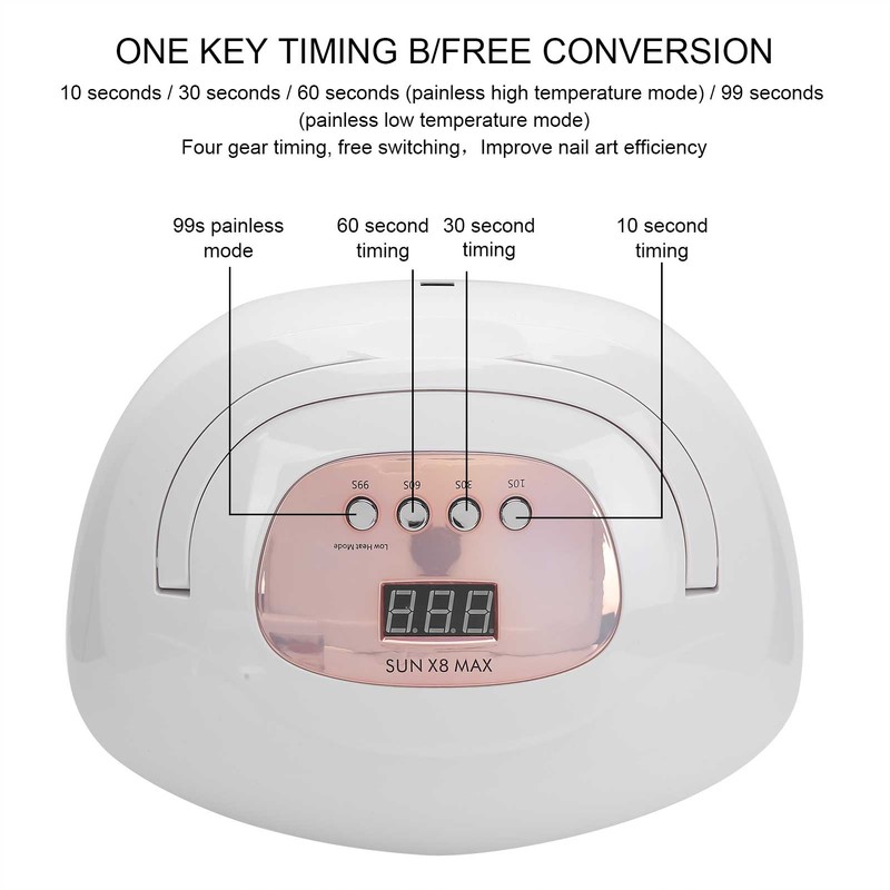 150W LED UV Nail Dryer Lamp Intelligent Timing Gel Polish