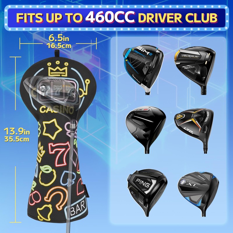 Golf Club Head covers for Driver 460CC DR #1 Elastic