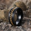 King Will Intertwine 8mm Stainless Steel Fidget Ring Anxiety Ring
