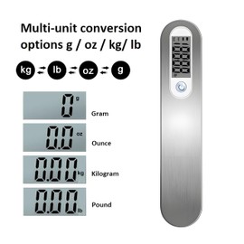 AHOSOUTLY Archery Bow Scale Recurve/Compound Bow 110 lb/50 kg Tuning Scale LCD Display g/oz/kg/lb