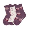 Sterntaler Girls 3 Pack Hedgehog Owl Socks, Purple (Purple Mel.