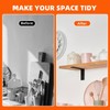 AnanJing 4 Pack Heavy Duty Floating Shelf Brackets, Black Metal