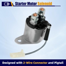 Starter Motor Solenoid with 2-Wire Plug Pigtail Replacement for Generac GP6500E, GP7500E, GP8000E, A-iPower SUA9000E, SUA10000EC, Predator 7000/8750W 420cc, All Power Gentron 10000W Generator
