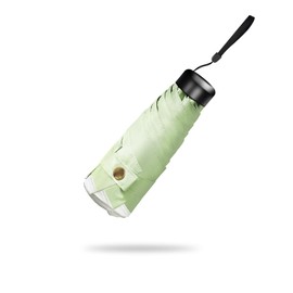 Dlin Travel Compact Umbrella, Portable Small Sun Protection Umbrella for Sun and Rain, UPF 50+ UV Block Parasol Umbrella 0.39lb Lightweight 6 Ribs Pocket Folding Umbrella for girls Women (green)