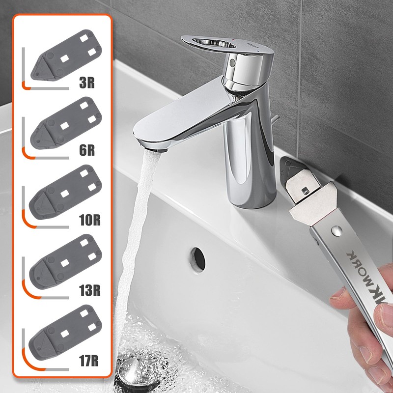 THINKWORK Caulking Tool Kit, 4 in 1 Caulk Remover Tool,
