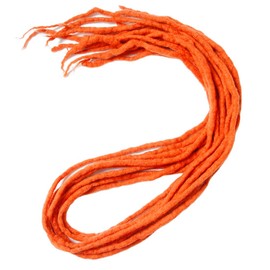Double Ended Dreadlocks Extensions 15 Strands/Pack Orange Handmade Wool Dreadlocks Hip-Hop Reggae Braid in Dreads 22 Inch