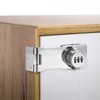 Lpraer 2 Cabinet Lock 3-Digit Combination Lock Hasp Lockable 135