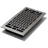 Decor Grates AJL612W-NKL Oriental Wall Register, 6" by 12", Brushed Nickel