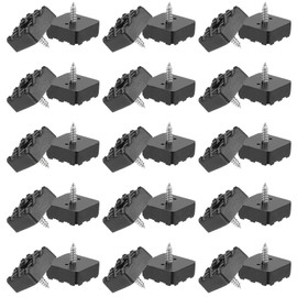 PATIKIL 0.9 Inch Screw-On Rubber Feet for Furniture, 60 Pcs Non Slip Furniture Pads Square Chair Glides Table Leg Protectors for Hardwood Floor Cutting Board Electronics, Black