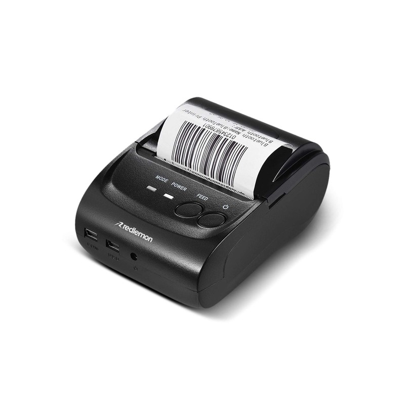 Redlemon Impresora Trmica Porttil Mini con Conexin Bluetooth Inalmbrica, para