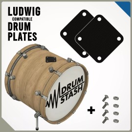 Drum Stash Ludwig Vintage Classic Drums 3D Printed Bass Masking Plate Set, Color Options - Yellow