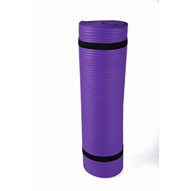 Tapete para Yoga y Pilates 10 mm 180 x 60 cm con Correa de Transportación | Tapete Antideslizante de NBR para Ejercicio, Fitness, Estiramientos y Entr