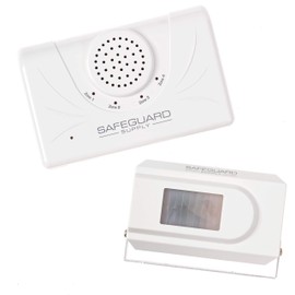 Safeguard Supply Motion Door Chime- Simple To Use 95dB Loud 4000' Range Wireless Motion Detector Door Bell For Business, Ideal Expandable Wireless Doorbell For Office, Business, Retail & Warehouse