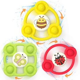 3PCS Baby Bath Toys with Suction Cups – Sensory Learning Toys for Toddlers 1-3, Infant Toys 6-12 Months – Educational Bath & Table Toys for 1,2,3 Year Old Boys & Girls – Gift for Birthday, Christmas