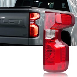 Convitex Passenger Side Tail Light Assembly Compatible With Chevy Silverado 1500 2500HD 3500HD for 2019-2024, Halogen Type Right Rear Brake Lamp, with Bulb Harness