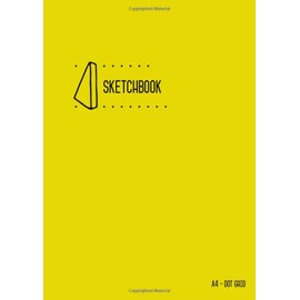 Dot Grid Sketchbook A4: Sketch Book Yellow for Drawing and Doodling, Smart Design, Dotted Matrix, Large, Soft Cover, Number Pages