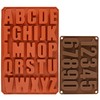 Wocuz 2 Pack Large Letter Silicone Mold Big Number Alphabet