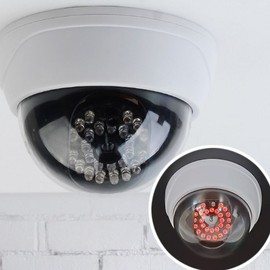 Dome LED Dummy Security Camera for Home Surveillance & Warning Monitoring