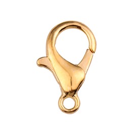 BEADIA Alloy Lobster Clasps 14x7mm Gold Plated Lobster Claw Clasps for DIY Jewelry Making 100pcs
