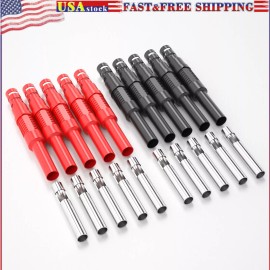 Peakelect 4mm Banana Female Jack Socket Insulated Safety Shrouded Solder DIY Connectors