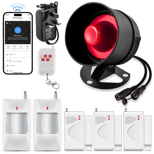 Home Security Systems Alarm WIFI,Wireless Burglar Alarm System with Free