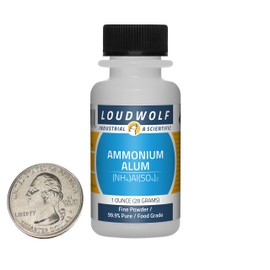 Ammonium Alum / 1 Ounce Bottle / 99.9% Pure Food Grade/Fine Powder