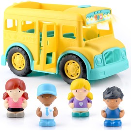 Little Explorer Yellow School Bus | Interactive Toddler Toy with Figures