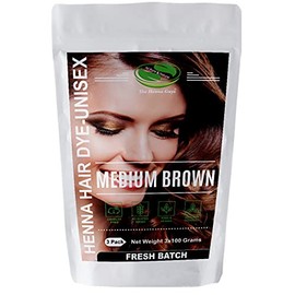 3 paquetes de tinte para cabello y barba de henna marrón mediano/color – The Henna Guys