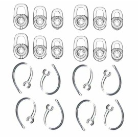 Zotech New SET 12pcs SML Earbuds 2pc Earhooks for Plantronics Marque M155 Marque 2 M165