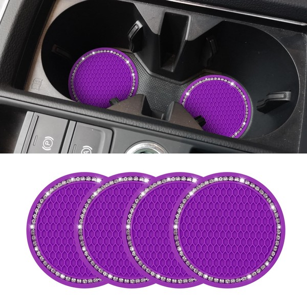 Car Cup Coaster, Anti Slip Shockproof Embedded Drink Mat, Silicone