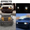 Unbranded Pair 7x6'' 5x7 LED Headlights Hi-Lo w/DRL fit Toyota