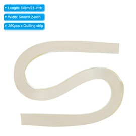 PATIKIL Pack of 360 Quilling Strips Paper 5 mm (3/16 Inch) 54 cm Origami Paper Quilling Strips for Arts DIY Crafts Christmas, Beige