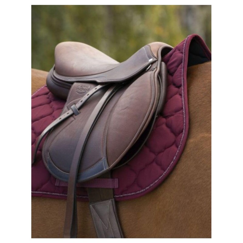RIDING-WORLD "Rope" Saddle Cloth, Warmblood Bordeaux Red