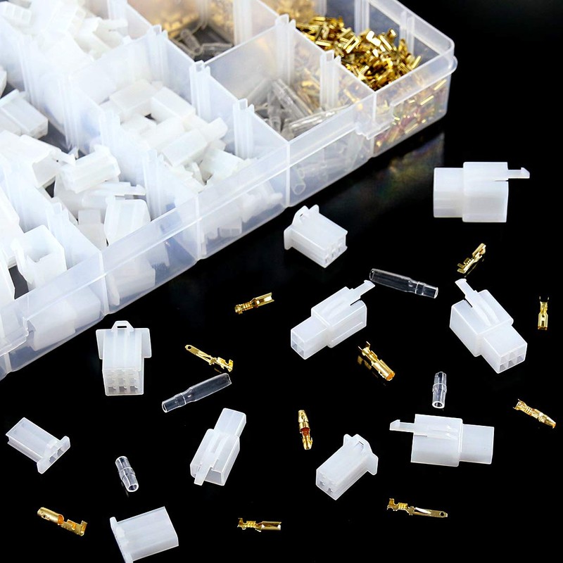 Swpeet 700Pcs Automotive Electrical Wire Connectors Kit, 2.8mm 2 3