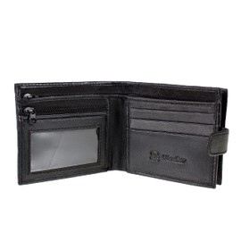 AR BRAND EST. 2021 Mens Wallet, Genuine Leather RFID Blocking Credit Card Wallet with Zip Coin Pocket, Bank Note Compartment and Id Card Holder Pouch. (Brown)